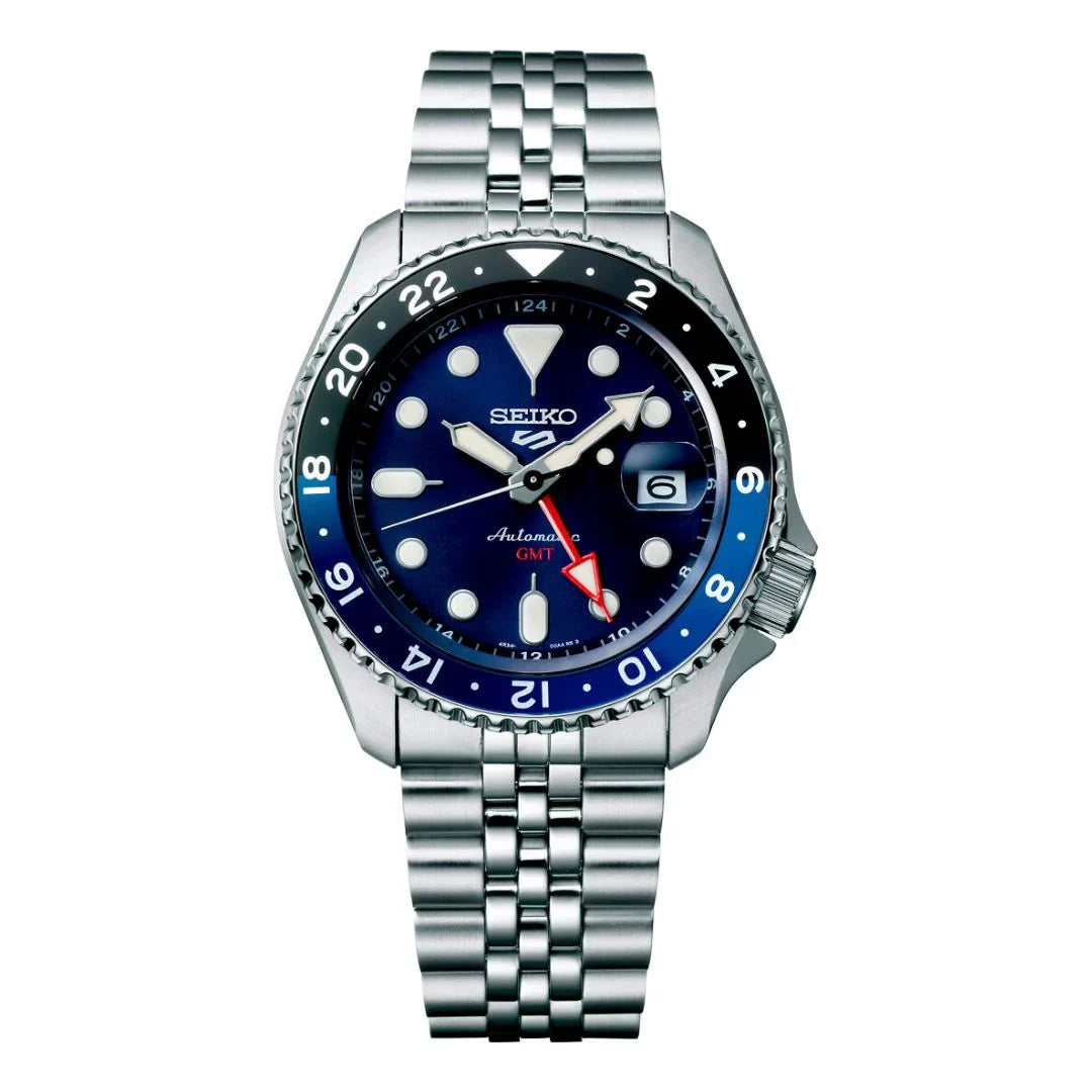 Seiko 5 Sports SSK003K1 GMT Automatic Blue Dial 42.5mm Stainless Steel Men's Watch