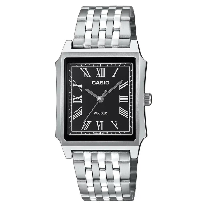 Casio Collection Analog MTP-B190D-1BVDF Black Dial Stainless Steel Men's Watch