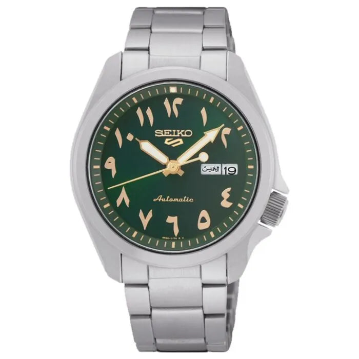Seiko 5 SRPH49K1 Automatic Arabic Green Dial 40.0mm Stainless Steel Men's Watch