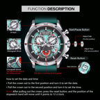 Luxury MEGIR Chronographic watch for Men with box