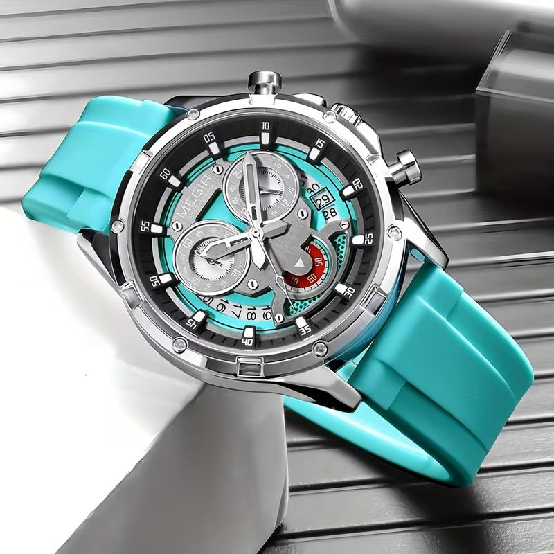 Luxury MEGIR Chronographic watch for Men with box