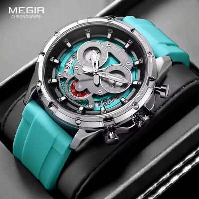 Luxury MEGIR Chronographic watch for Men with box